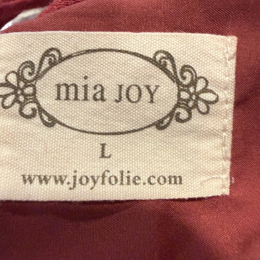 Mia Joy Joyfolie Boho Maxi Dress Large  Brick Red Lagenlook Flowy Cottagecore - Picture 7 of 10